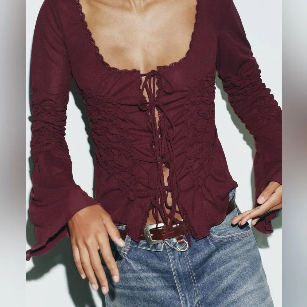 Zara ruched tie